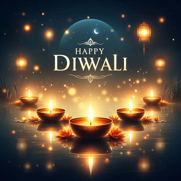 Happy Diwali Greeting Card Diwali Banner Diwali Poster Diwali Festival India indian religious festi