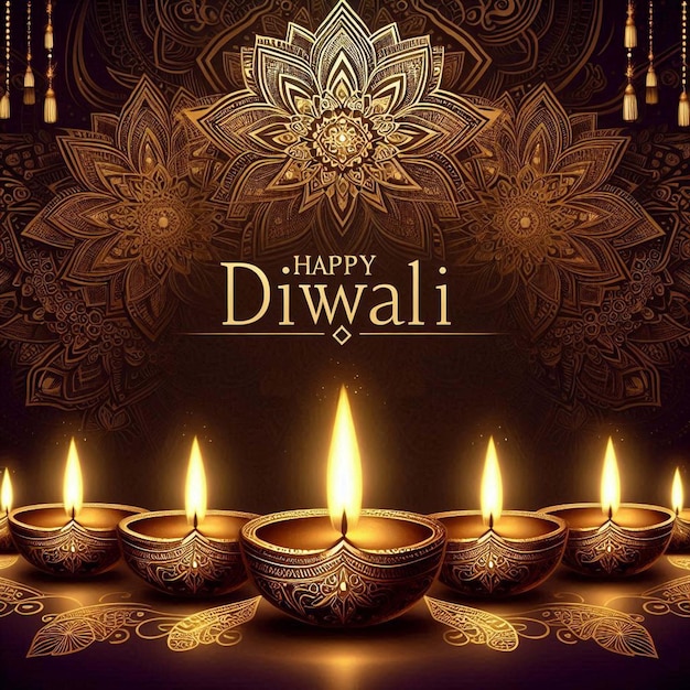 Happy Diwali Greeting Card Diwali Banner Diwali Poster Diwali Festival India indian religious festi