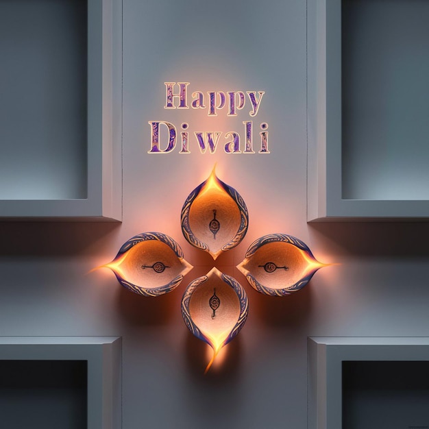 Photo happy diwali indian festival celebration background concept