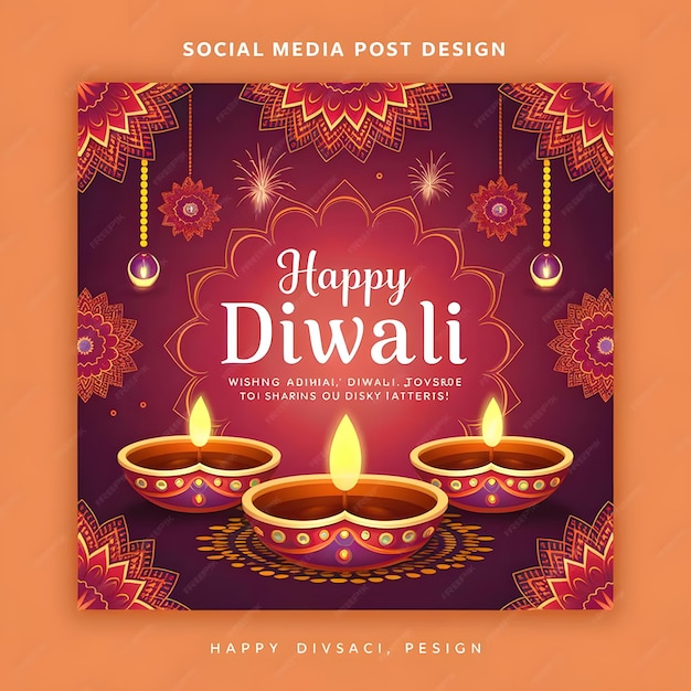 Happy Diwali Social Media Post Design