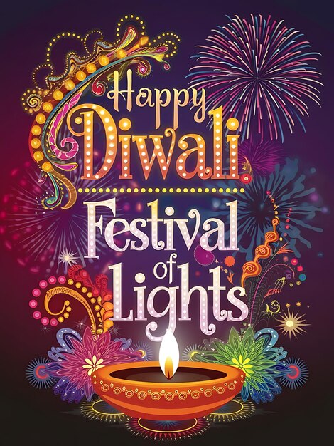 Happy Diwali social media post with Diwali background