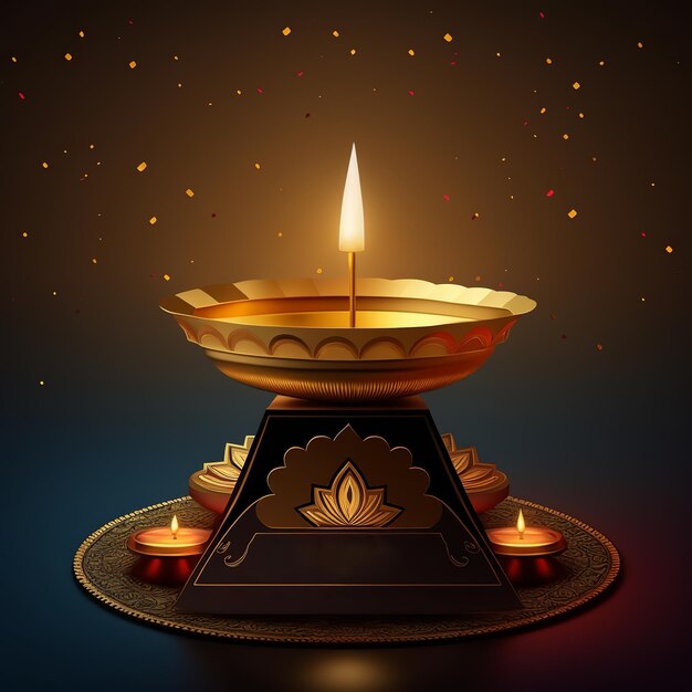 Happy Diwali A traditional Indian festival Diwali festival holiday design Generative Ai