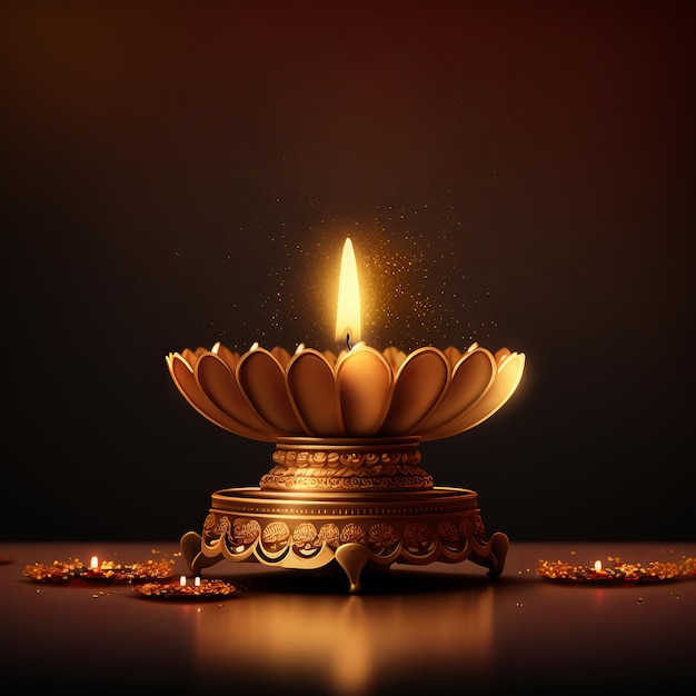 Happy Diwali A traditional Indian festival Diwali festival holiday design Generative Ai