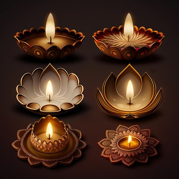 Happy Diwali A traditional Indian festival Diwali festival holiday design Generative Ai