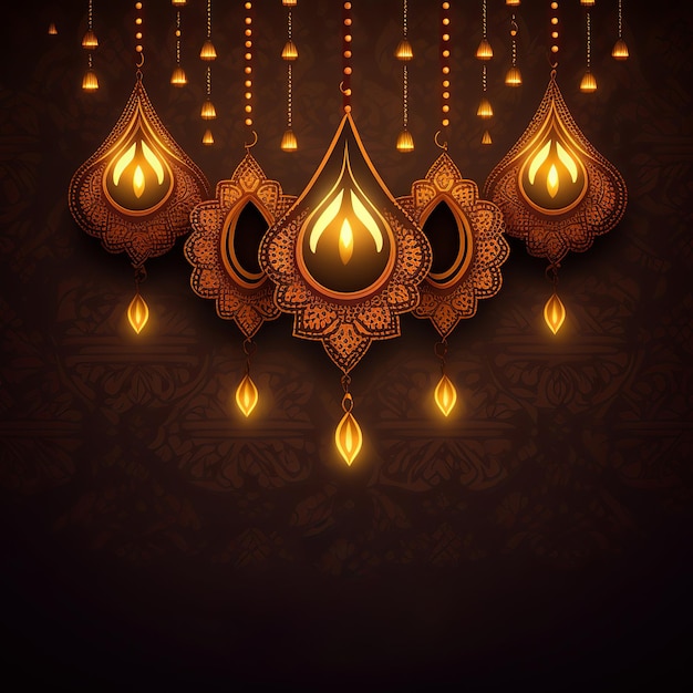 Happy Diwali A traditional Indian festival Diwali festival holiday design Generative Ai