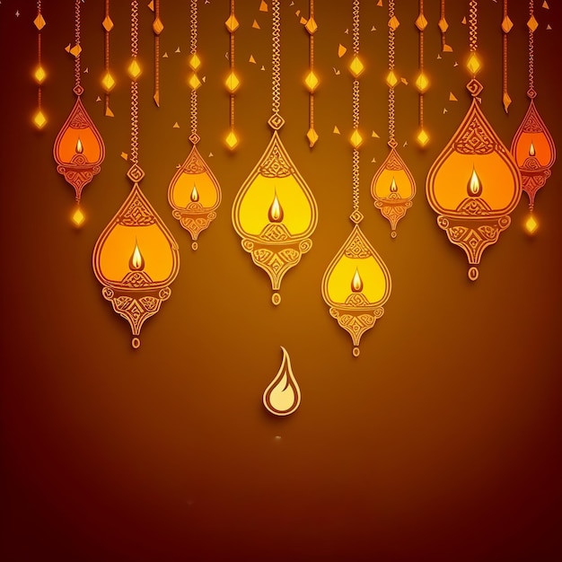 Happy Diwali A traditional Indian festival Diwali festival holiday design Generative Ai