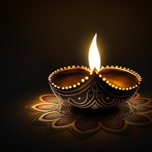 Happy Diwali A traditional Indian festival Diwali festival holiday design Generative Ai