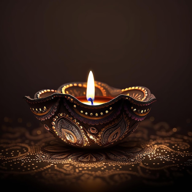 Happy Diwali A traditional Indian festival Diwali festival holiday design Generative Ai