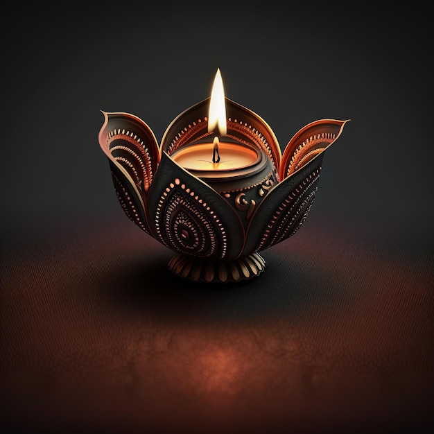 Happy Diwali A traditional Indian festival Diwali festival holiday design Generative Ai