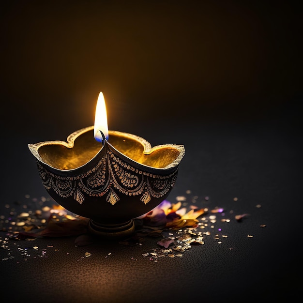 Happy Diwali A traditional Indian festival Diwali festival holiday design Generative Ai