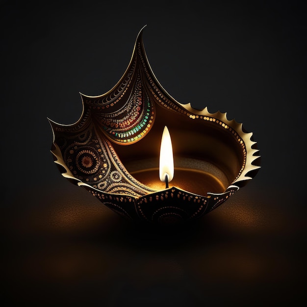 Happy Diwali A traditional Indian festival Diwali festival holiday design Generative Ai