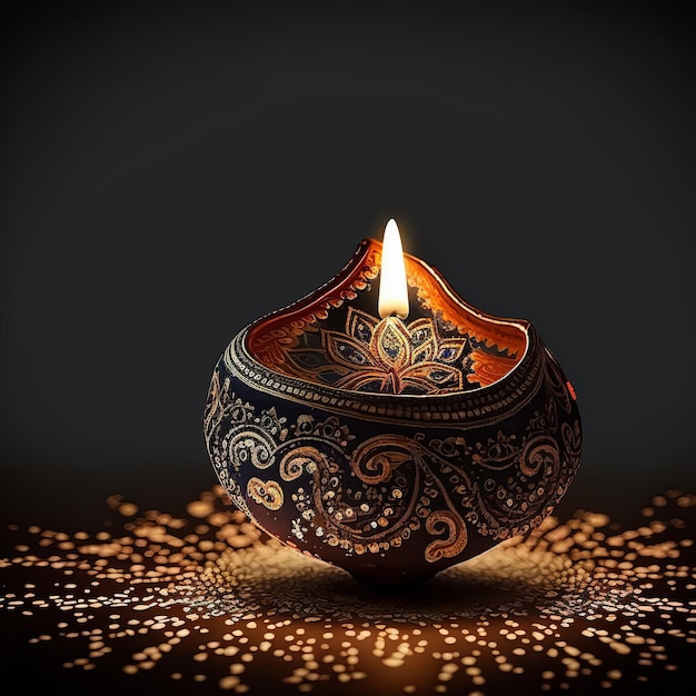 Happy Diwali A traditional Indian festival Diwali festival holiday design Generative Ai