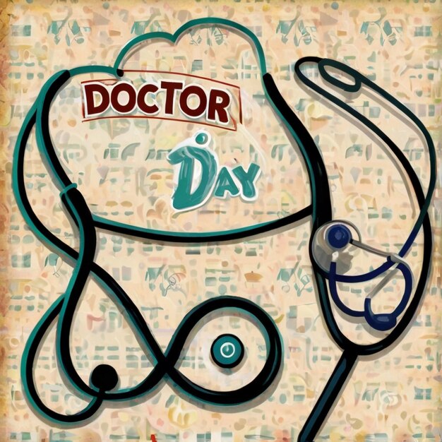 Photo happy doctor day background image