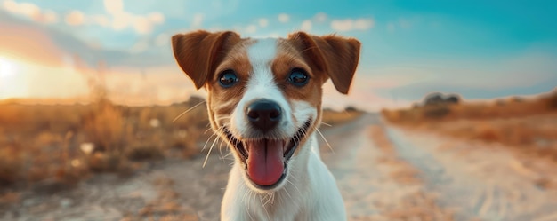 Happy Dog Enjoying the Ride A Friendly Adventure in a Transport Vehicle Perfect for Pet Owners and