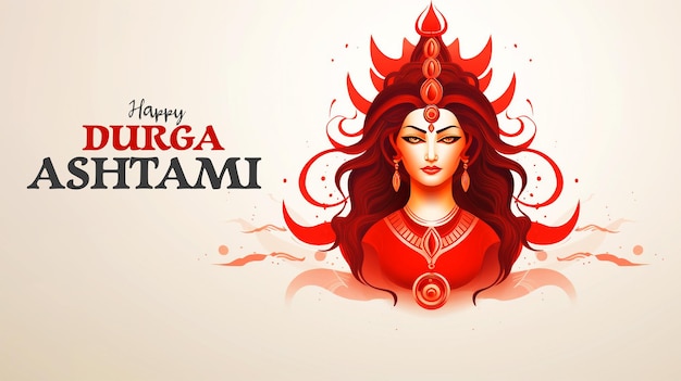 Happy durga ashtami celebration social media post