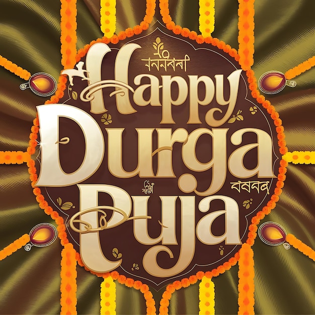 Happy Durga puja poster