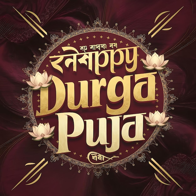 Happy Durga puja poster