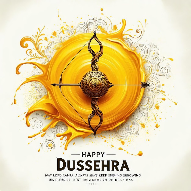 Photo happy dussehra illustration of ravana with ten heads for navratri festival of india