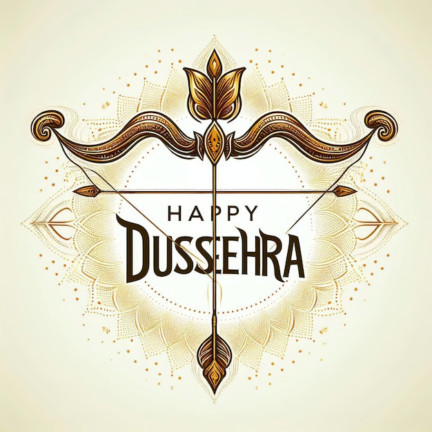 Photo happy dussehra illustration of ravana with ten heads for navratri festival of india