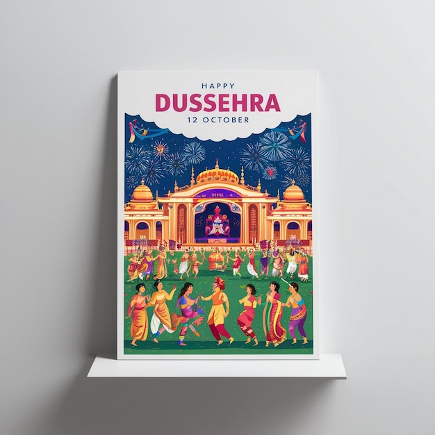 Happy Dussehra Illustration