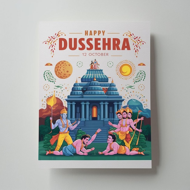 Happy Dussehra Illustration