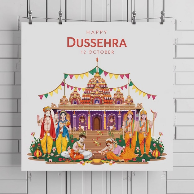 Happy Dussehra Illustration