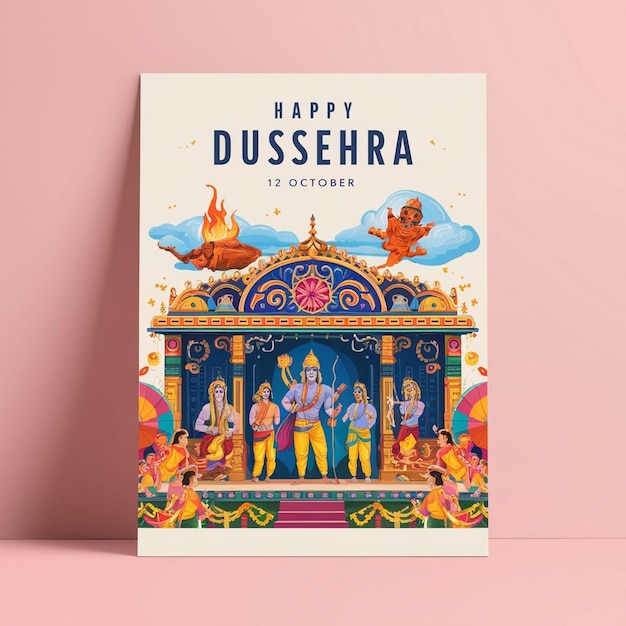 Happy Dussehra Illustration