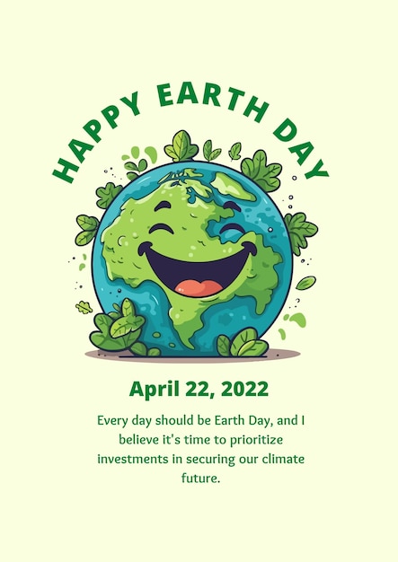 Photo happy earth day flyer