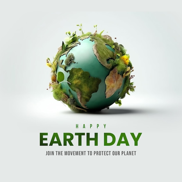 Happy Earth Day social media post