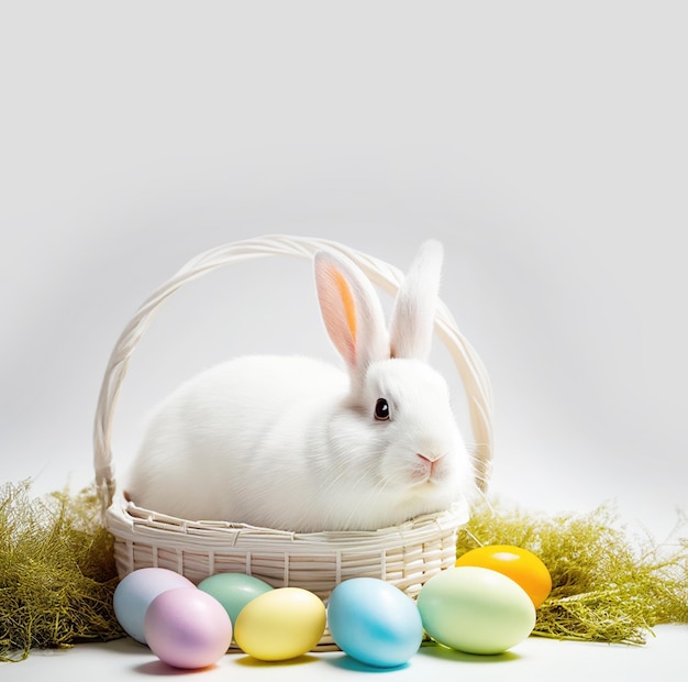 Happy easter day background Ai generated