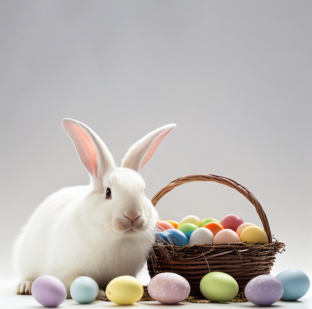 Happy easter day background Ai generated