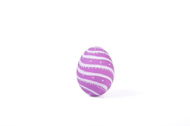 Happy easter, Easter painted egg isolated on white background.