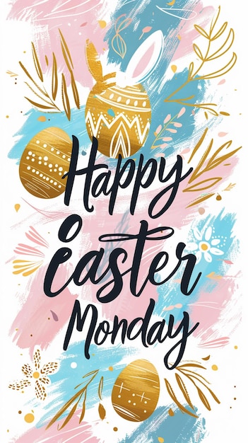 happy easter monday on the poster