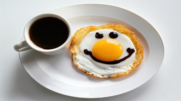 Photo happy eggs morning brew