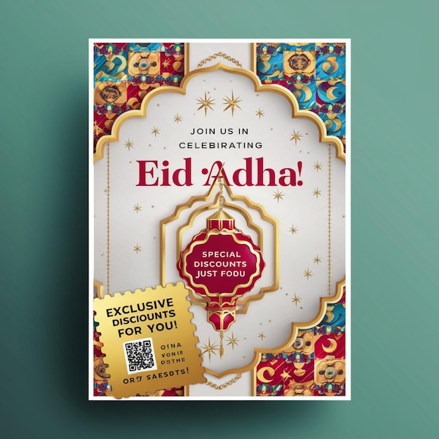 Photo happy eid al adha discount card template