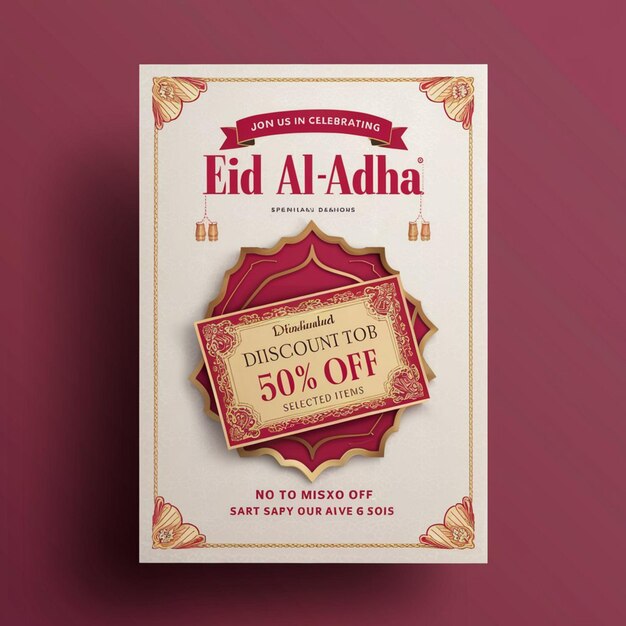 Photo happy eid al adha discount card template