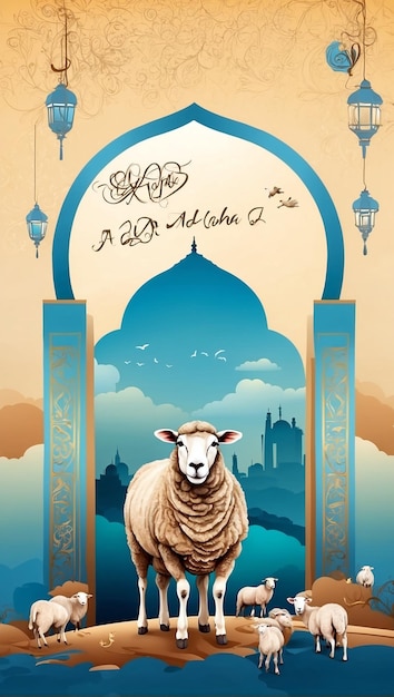 Happy Eid Al Adha Mubarak Copyspace Background