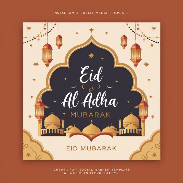 Happy Eid al Adha Mubarak Social Media Banner Template