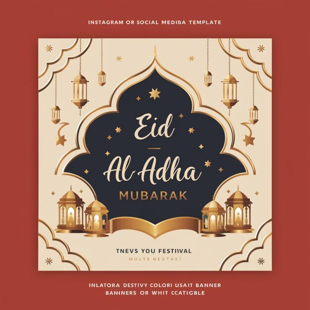 Happy Eid al Adha Mubarak Social Media Banner Template