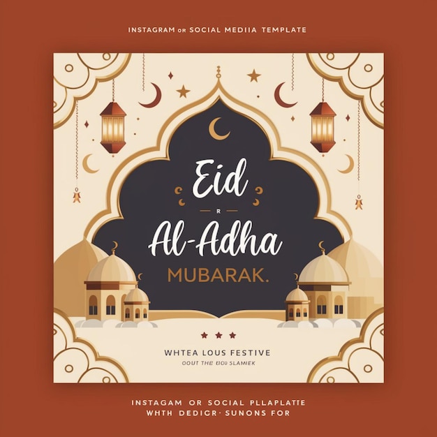 Happy Eid al Adha Mubarak Social Media Banner Template