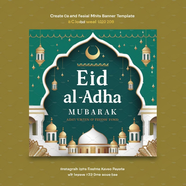 Happy Eid al Adha Mubarak Social Media Banner Template