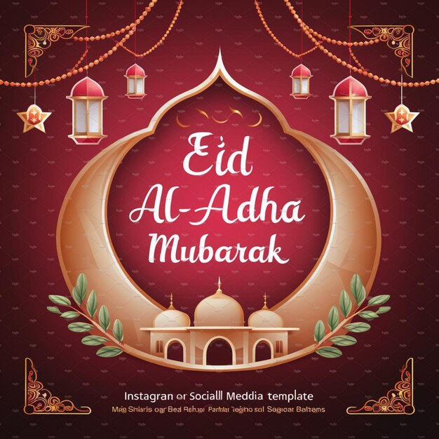 Happy Eid al Adha Mubarak Social Media Banner Template