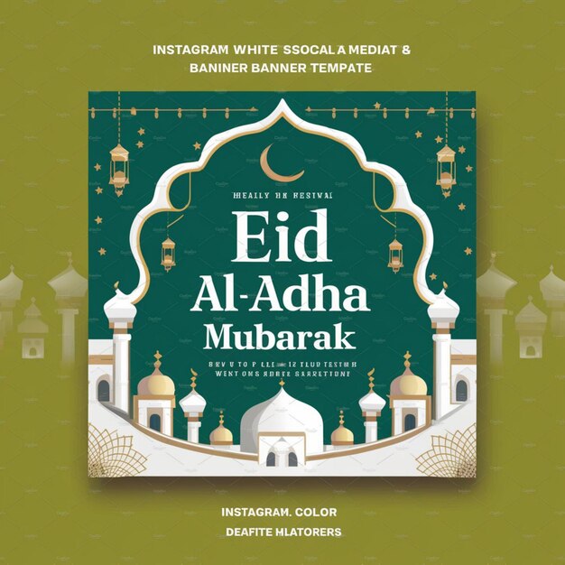 Happy Eid al Adha Mubarak Social Media Banner Template