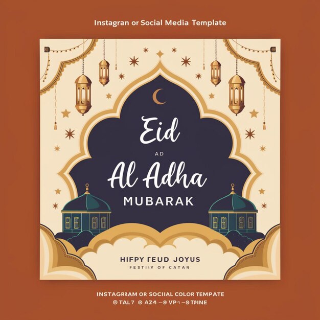 Happy Eid al Adha Mubarak Social Media Banner Template