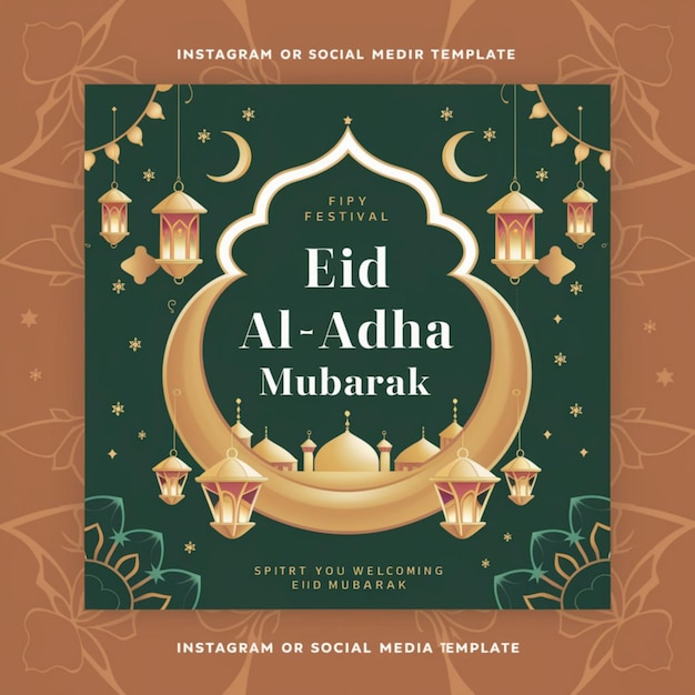 Happy Eid al Adha Mubarak Social Media Banner Template