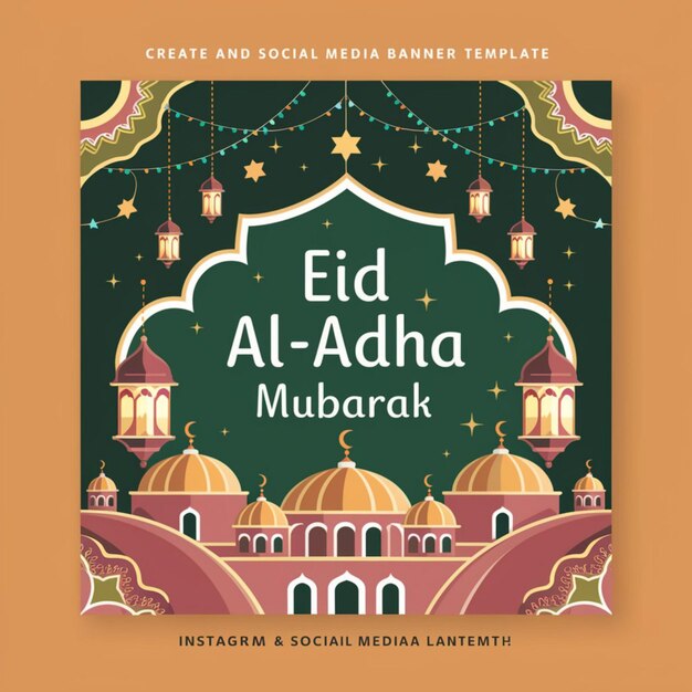 Happy Eid al Adha Mubarak Social Media Banner Template