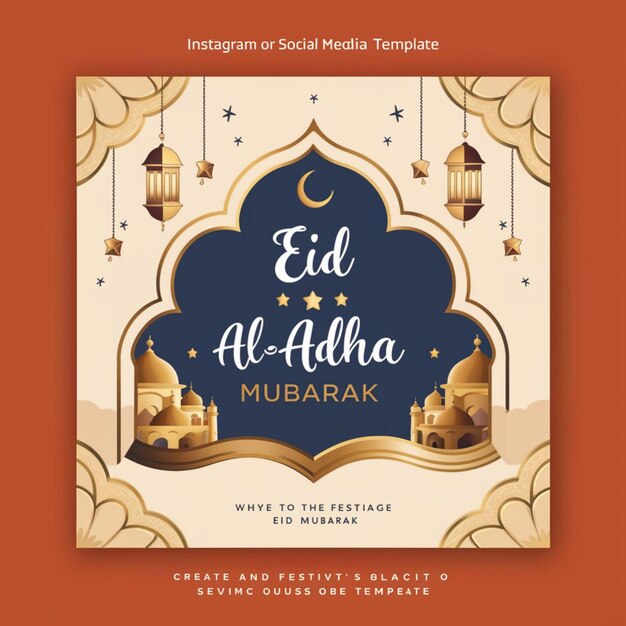 Happy Eid al Adha Mubarak Social Media Banner Template