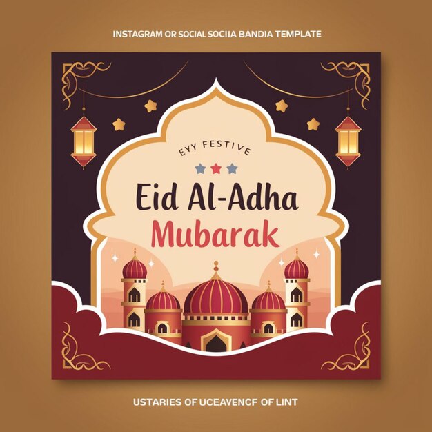 Happy Eid al Adha Mubarak Social Media Banner Template