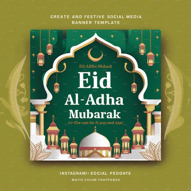 Happy Eid al Adha Mubarak Social Media Banner Template