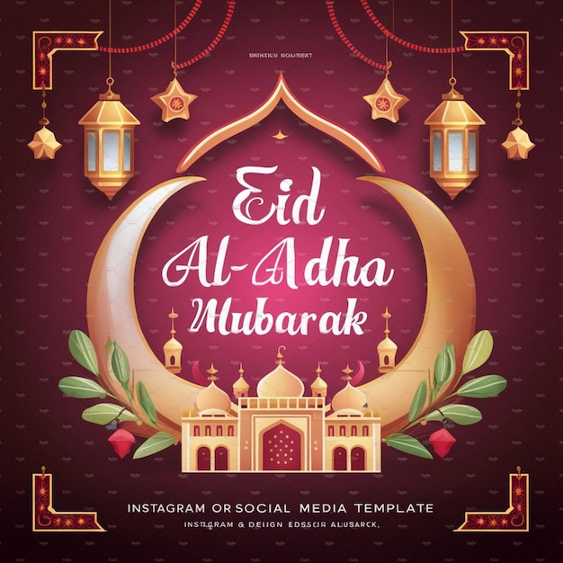 Happy Eid al Adha Mubarak Social Media Banner Template